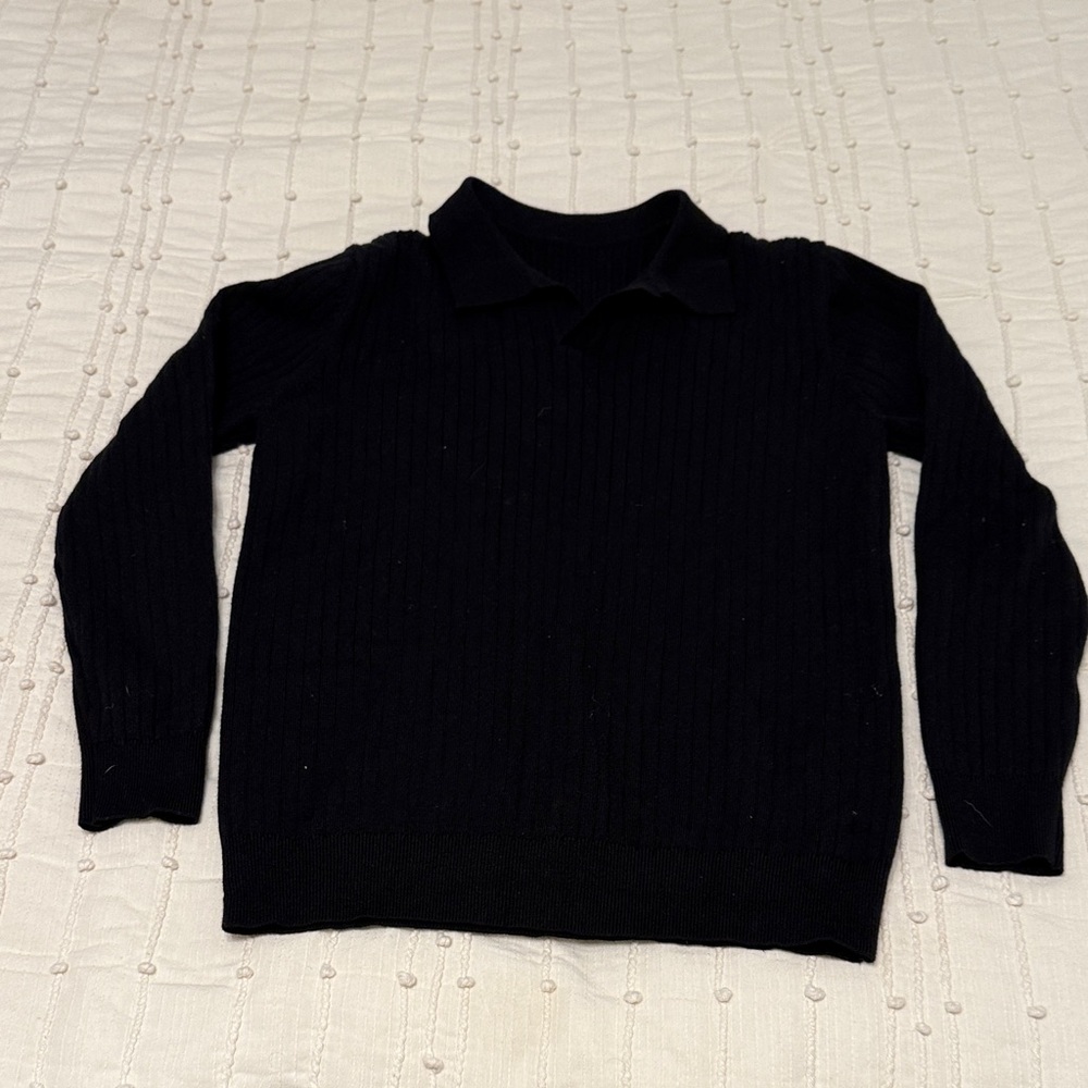 Classic Black Crewneck Sweater for Men